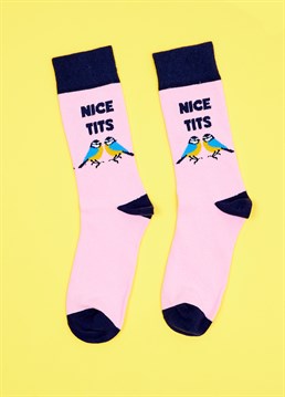 >WE MEAN THE BIRD!!! We're not always rude, you know! Keep your feet toasty with a cute little Blue Tit! Unisex, adult size 6-11   BELLEND SOCKS If there are no other words to describe someone other than &lsquo;bellend', then what a perfect gift these socks will make. Let's face it &ndash; we ALL know at least 5 people these would be perfect for. Unisex, adult size 6-11